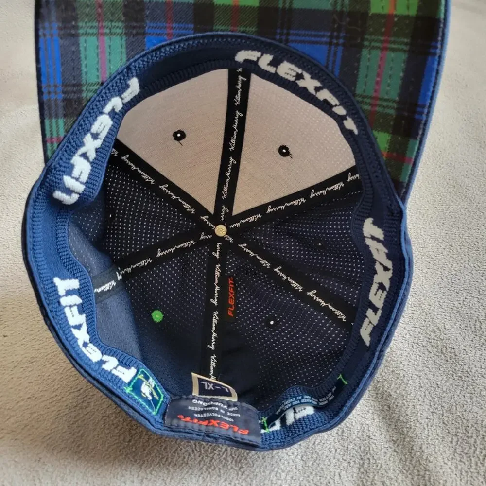 WILLIAM MURRAY Hat Fitted Cap L XL Yupoong Blue Navy Flexfit Logo - Picture 8 of 10